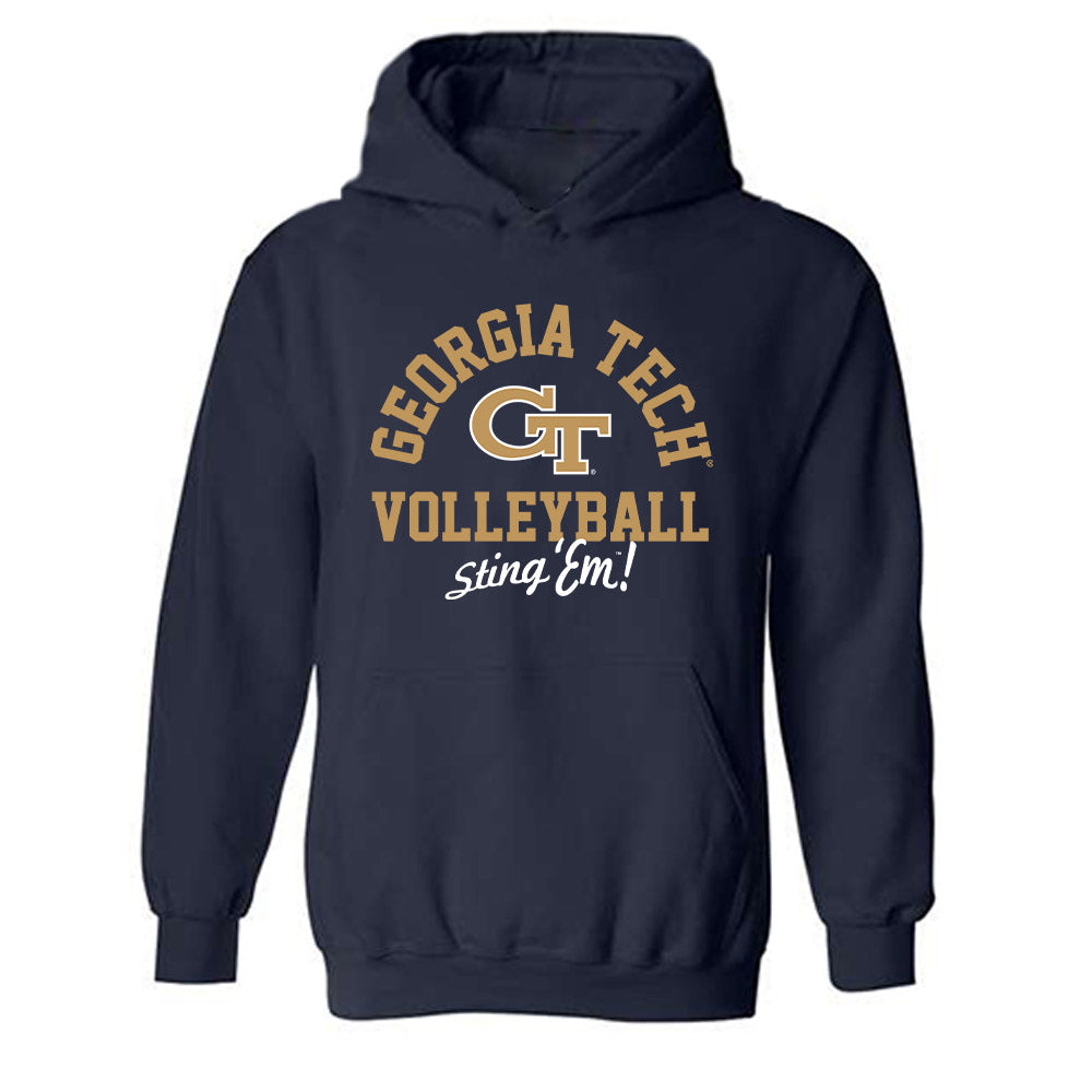 Georgia Tech - NCAA Women's Volleyball : Anna Boezi - Classic Shersey Hooded Sweatshirt-0