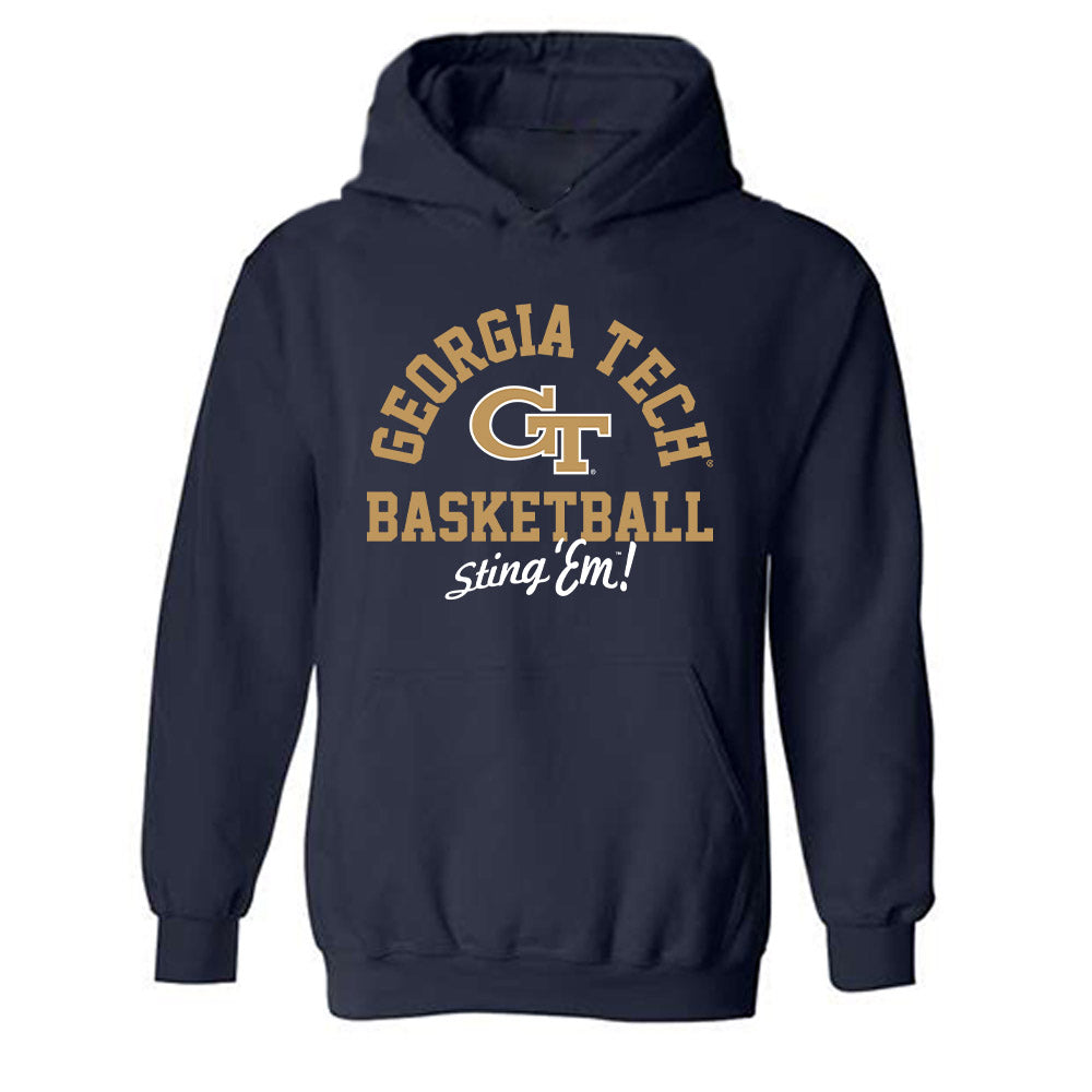 Georgia Tech - NCAA Men's Basketball : Darrions Sutton - Classic Shersey Hooded Sweatshirt-0