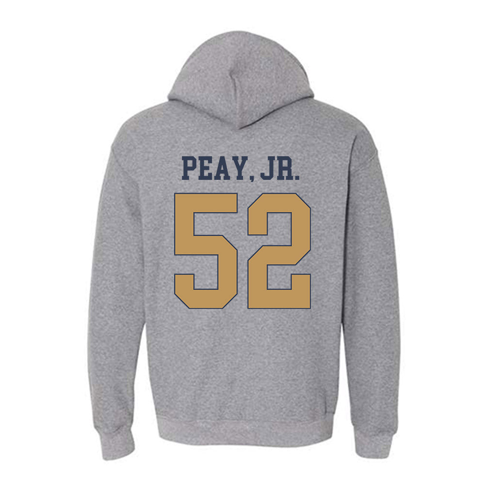 Georgia Tech - NCAA Football : Kevin Peay, Jr. - Classic Fashion Shersey Hooded Sweatshirt-1