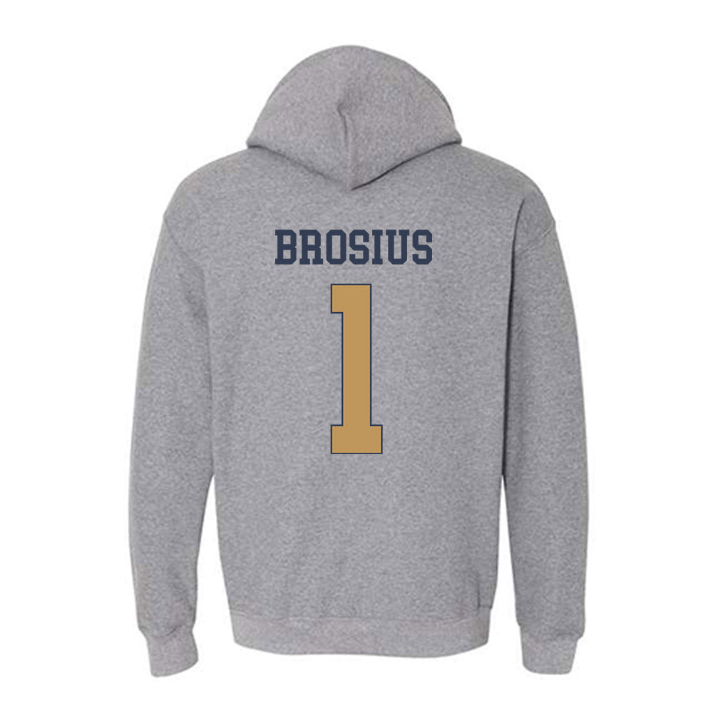 Georgia Tech - NCAA Baseball : Parker Brosius - Classic Fashion Shersey Hooded Sweatshirt-1