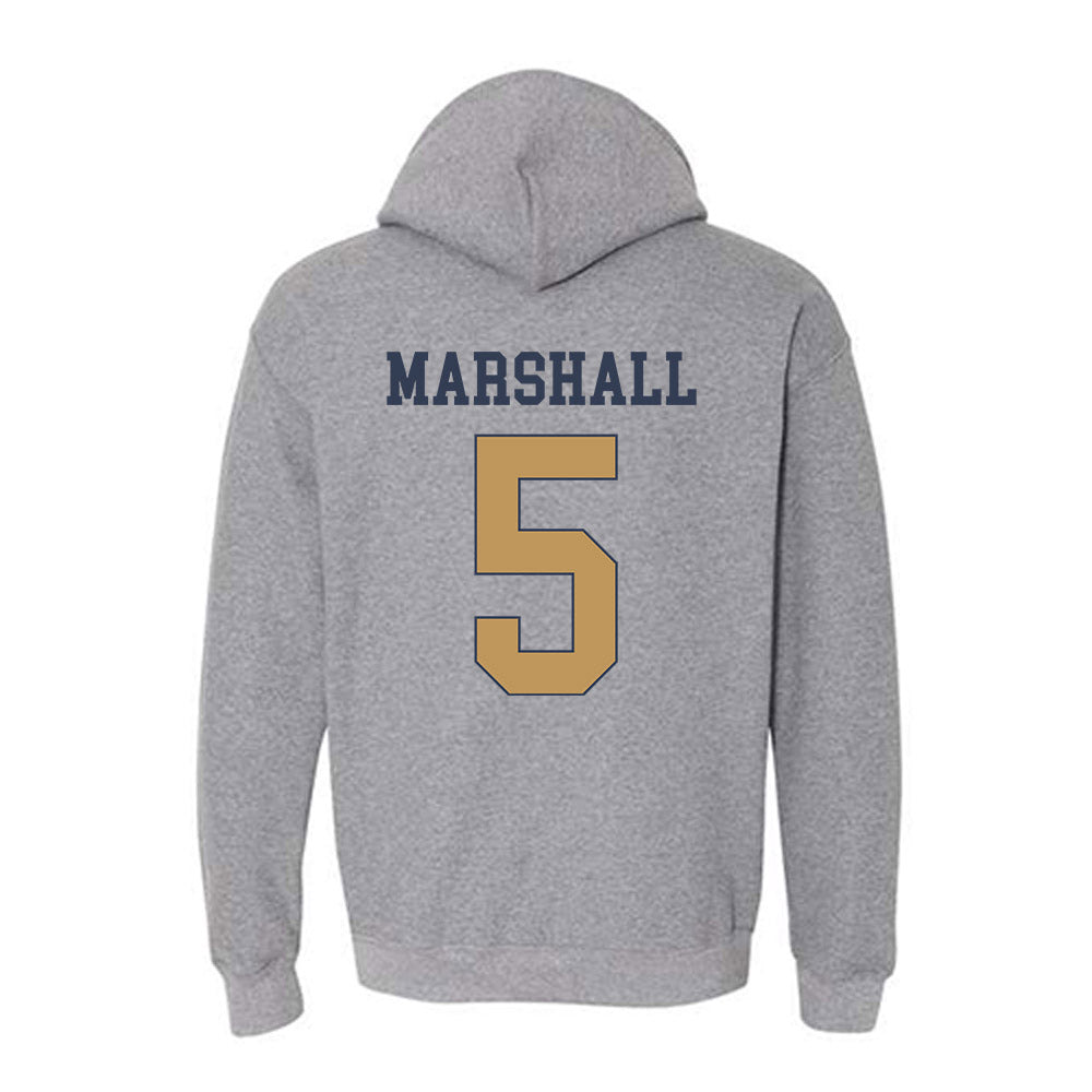 Georgia Tech - NCAA Men's Basketball : Peyton Marshall - Classic Fashion Shersey Hooded Sweatshirt-1