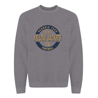 Georgia Tech - NCAA Football : Krew Moledor - Classic Fashion Shersey Crewneck Sweatshirt-0