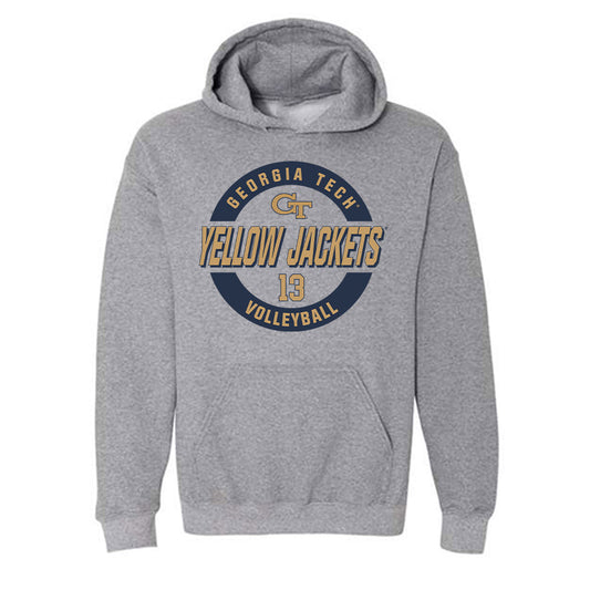 Georgia Tech - NCAA Women's Volleyball : Heloise Soares - Classic Fashion Shersey Hooded Sweatshirt-0
