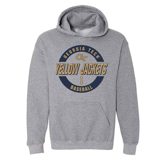 Georgia Tech - NCAA Baseball : Parker Brosius - Classic Fashion Shersey Hooded Sweatshirt-0