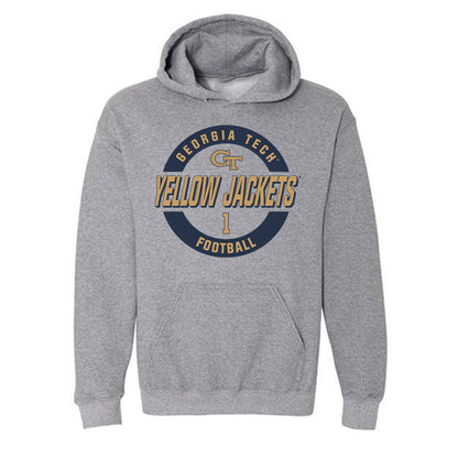 Georgia Tech - NCAA Football : Cayman Spaulding - Classic Fashion Shersey Hooded Sweatshirt-0