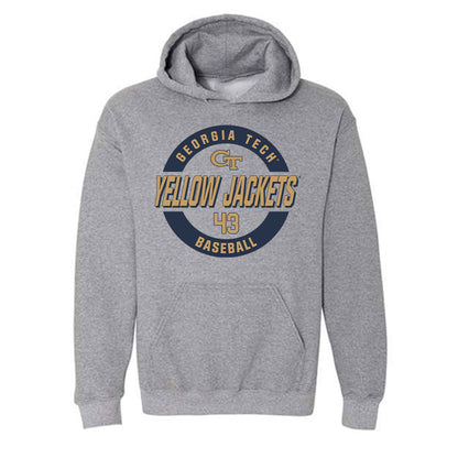 Georgia Tech - NCAA Baseball : Dimitri Angelakos - Classic Fashion Shersey Hooded Sweatshirt-0