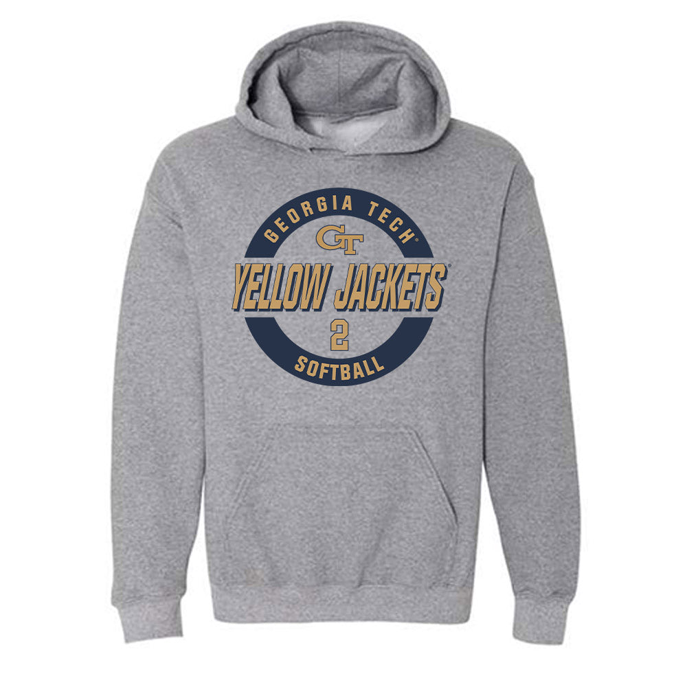 Georgia Tech - NCAA Softball : Raegan Wall - Classic Fashion Shersey Hooded Sweatshirt-0