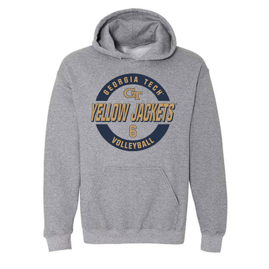 Georgia Tech - NCAA Women's Volleyball : Mana Kaneko - Classic Fashion Shersey Hooded Sweatshirt-0