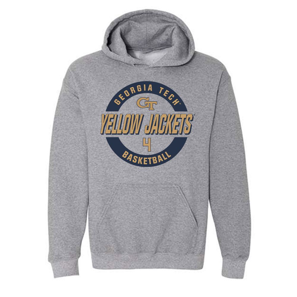 Georgia Tech - NCAA Women's Basketball : Leyre Urdiain - Classic Fashion Shersey Hooded Sweatshirt-0