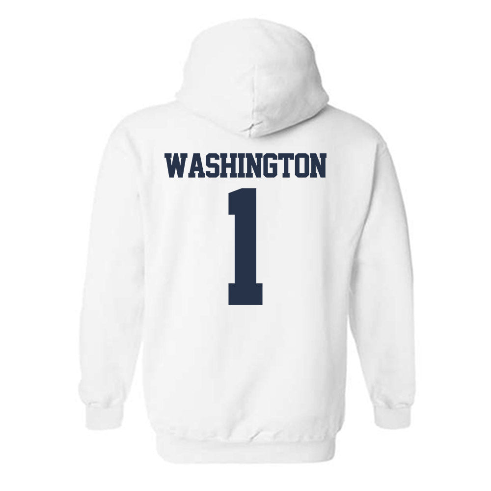 Georgia Tech - NCAA Men's Basketball : Lamar Washington - Classic Fashion Shersey Hooded Sweatshirt-1