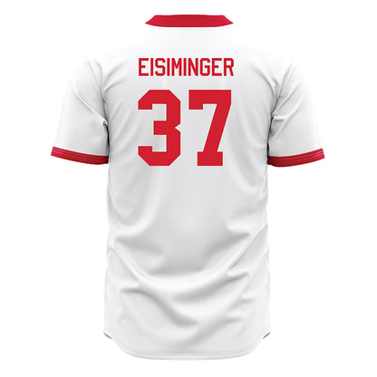 Miami of Ohio - NCAA Baseball : Jared Eisiminger - White Jersey-1