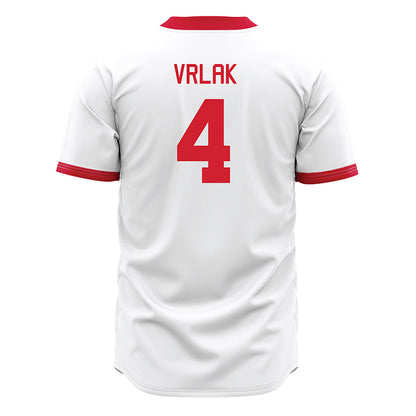 Miami of Ohio - NCAA Baseball : Jake Vrlak - White Jersey-1