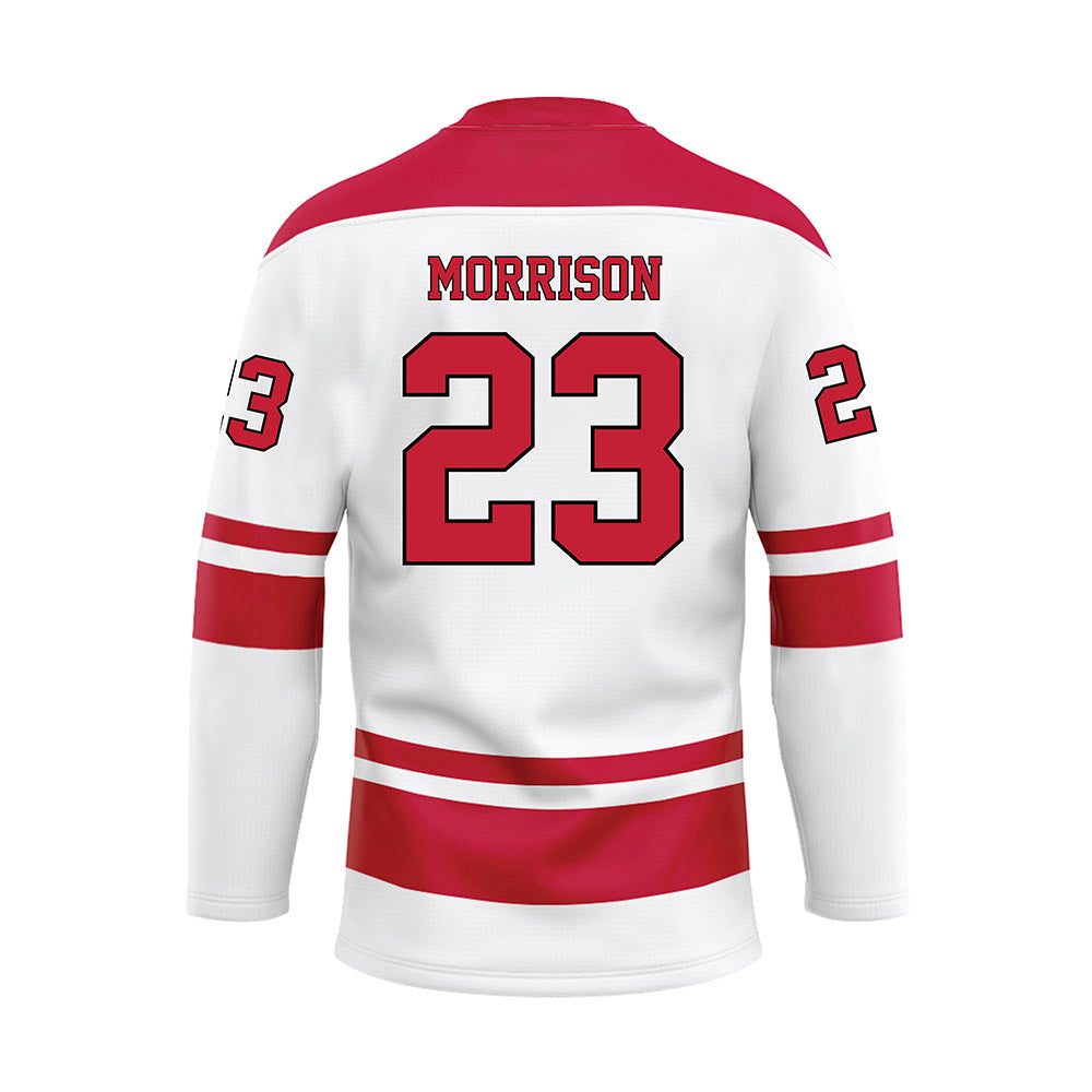 Miami of Ohio - NCAA Men's Ice Hockey : Brayden Morrison - White Hockey Jersey-1