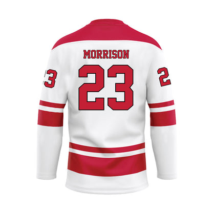 Miami of Ohio - NCAA Men's Ice Hockey : Brayden Morrison - White Hockey Jersey-1