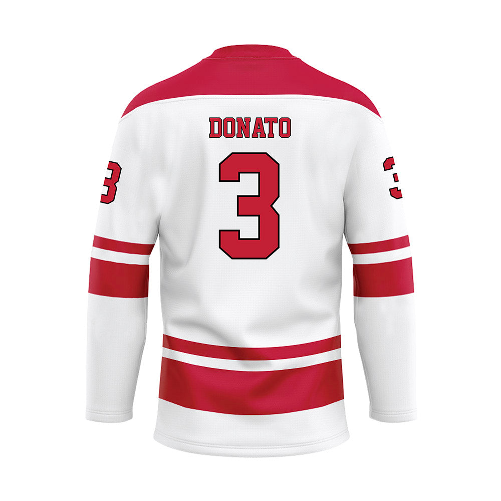 Miami of Ohio - NCAA Men's Ice Hockey : Nick Donato - White Hockey Jersey-1
