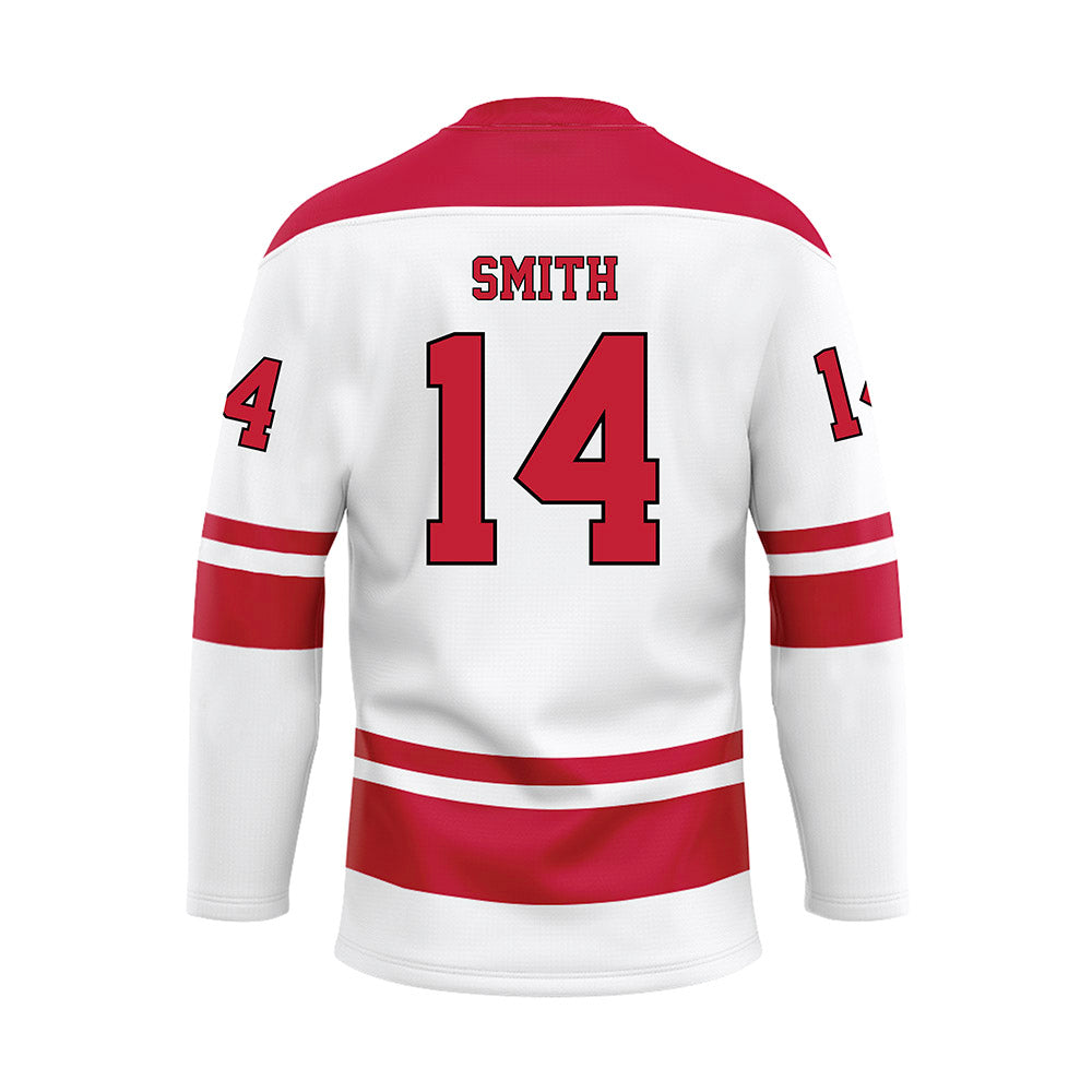 Miami of Ohio - NCAA Men's Ice Hockey : Ryan Smith - White Hockey Jersey-1