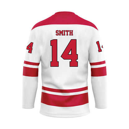 Miami of Ohio - NCAA Men's Ice Hockey : Ryan Smith - White Hockey Jersey-1