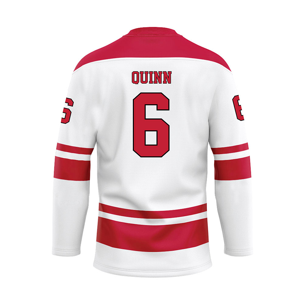 Miami of Ohio - NCAA Men's Ice Hockey : Michael Quinn - White Hockey Jersey-1