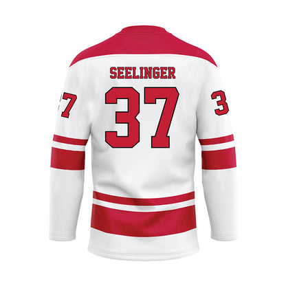 Miami of Ohio - NCAA Men's Ice Hockey : Ryan Seelinger - White Hockey Jersey-1