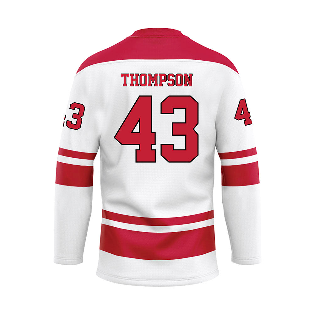 Miami of Ohio - NCAA Men's Ice Hockey : Ryder Thompson - White Hockey Jersey-1