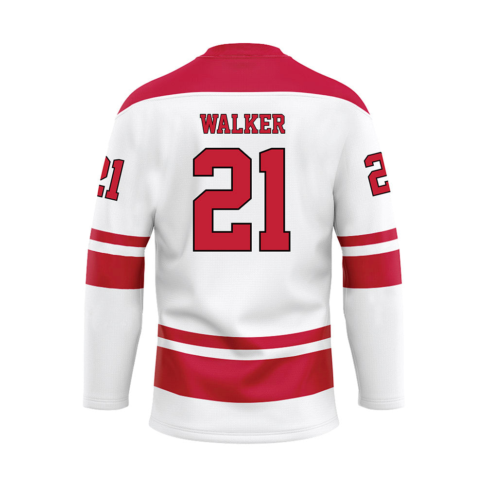 Miami of Ohio - NCAA Men's Ice Hockey : Bradley Walker - White Hockey Jersey-1