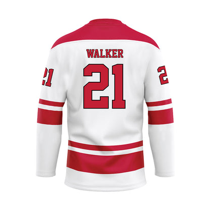 Miami of Ohio - NCAA Men's Ice Hockey : Bradley Walker - White Hockey Jersey-1