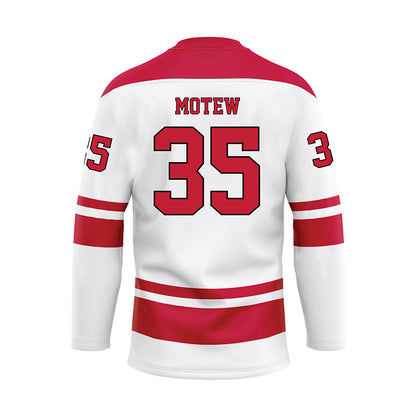 Miami of Ohio - NCAA Men's Ice Hockey : Benji Motew - White Hockey Jersey-1