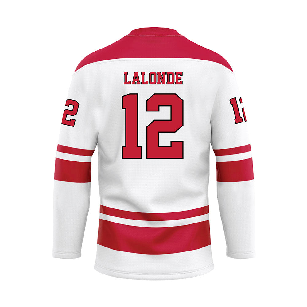 Miami of Ohio - NCAA Men's Ice Hockey : Owen Lalonde - White Hockey Jersey-1