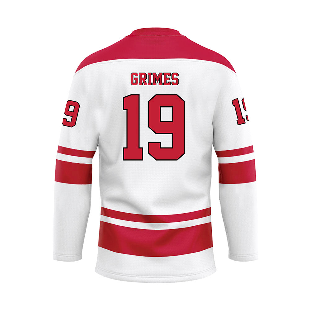 Miami of Ohio - NCAA Men's Ice Hockey : Doug Grimes - White Hockey Jersey-1