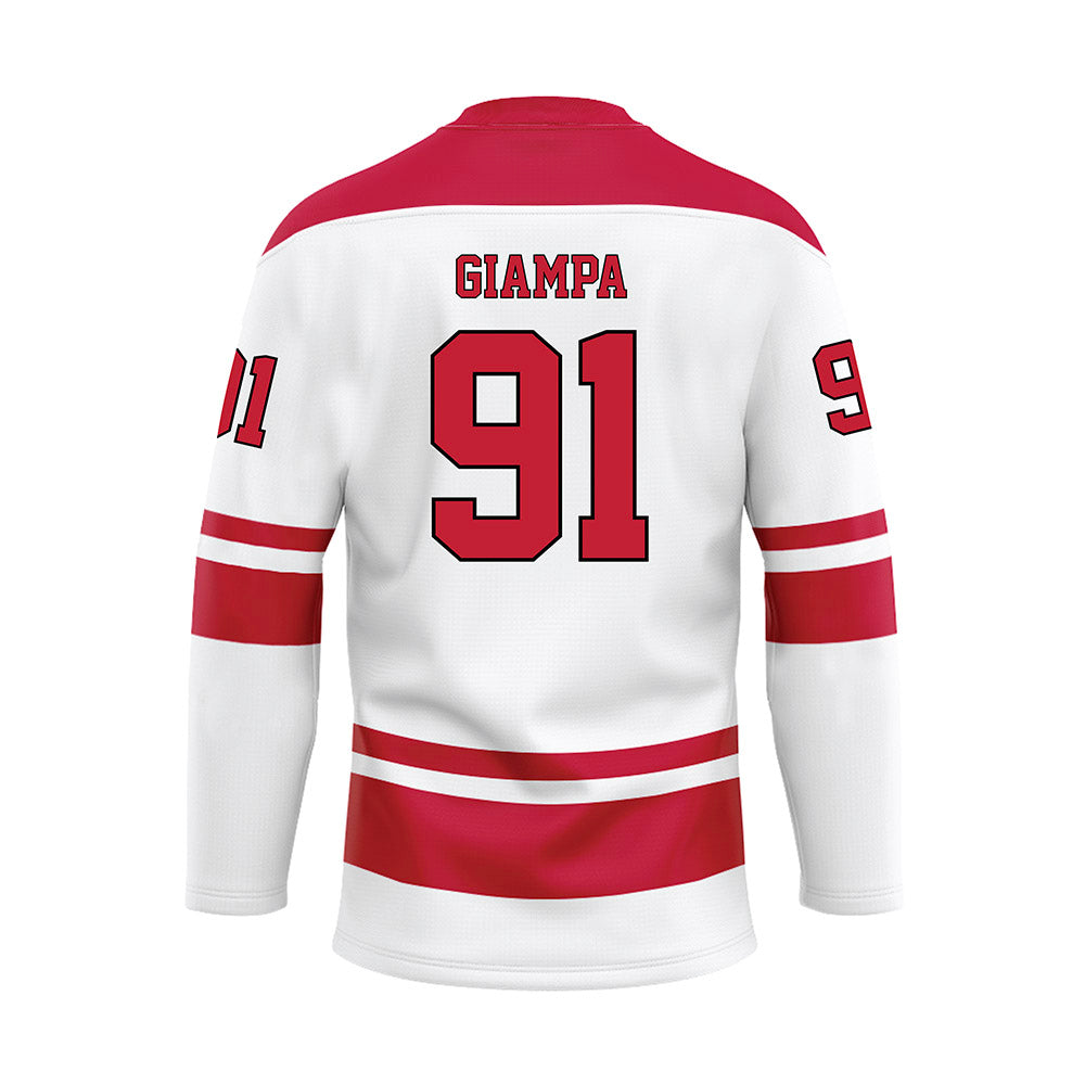 Miami of Ohio - NCAA Men's Ice Hockey : Matteo Giampa - White Hockey Jersey-1