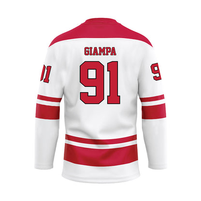 Miami of Ohio - NCAA Men's Ice Hockey : Matteo Giampa - White Hockey Jersey-1