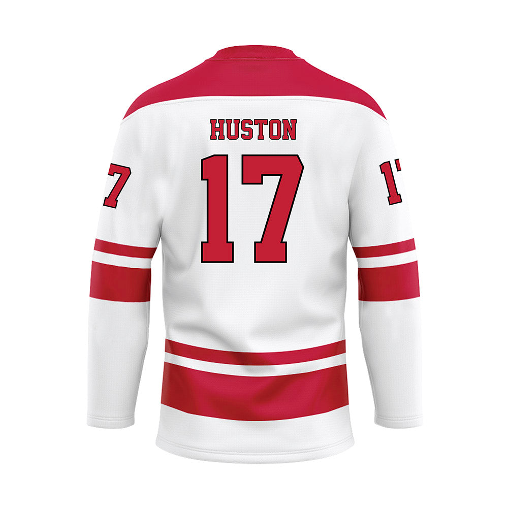 Miami of Ohio - NCAA Men's Ice Hockey : Cal Huston - White Hockey Jersey-1