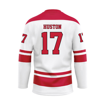 Miami of Ohio - NCAA Men's Ice Hockey : Cal Huston - White Hockey Jersey-1