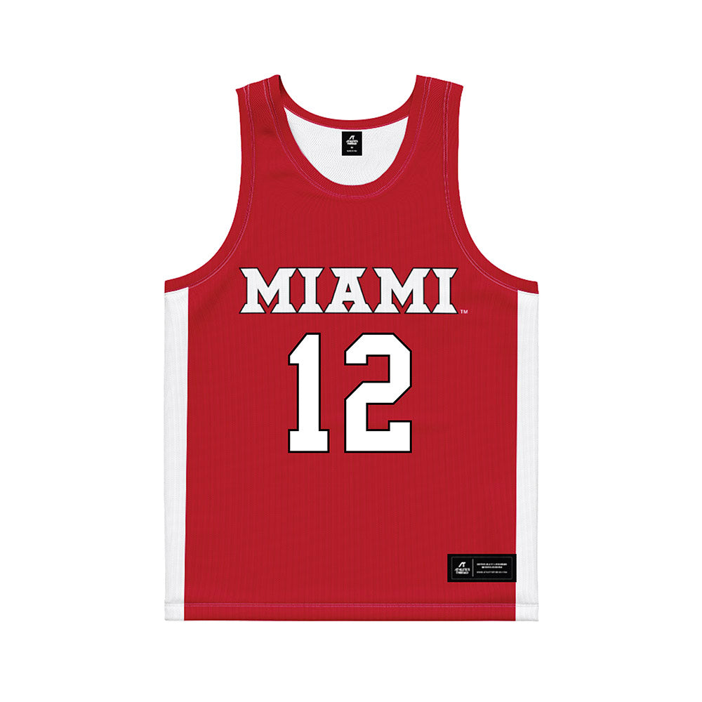 Miami of Ohio - Women's Field Hockey Alumni : Becca Lawn - Red Basketball Jersey-0