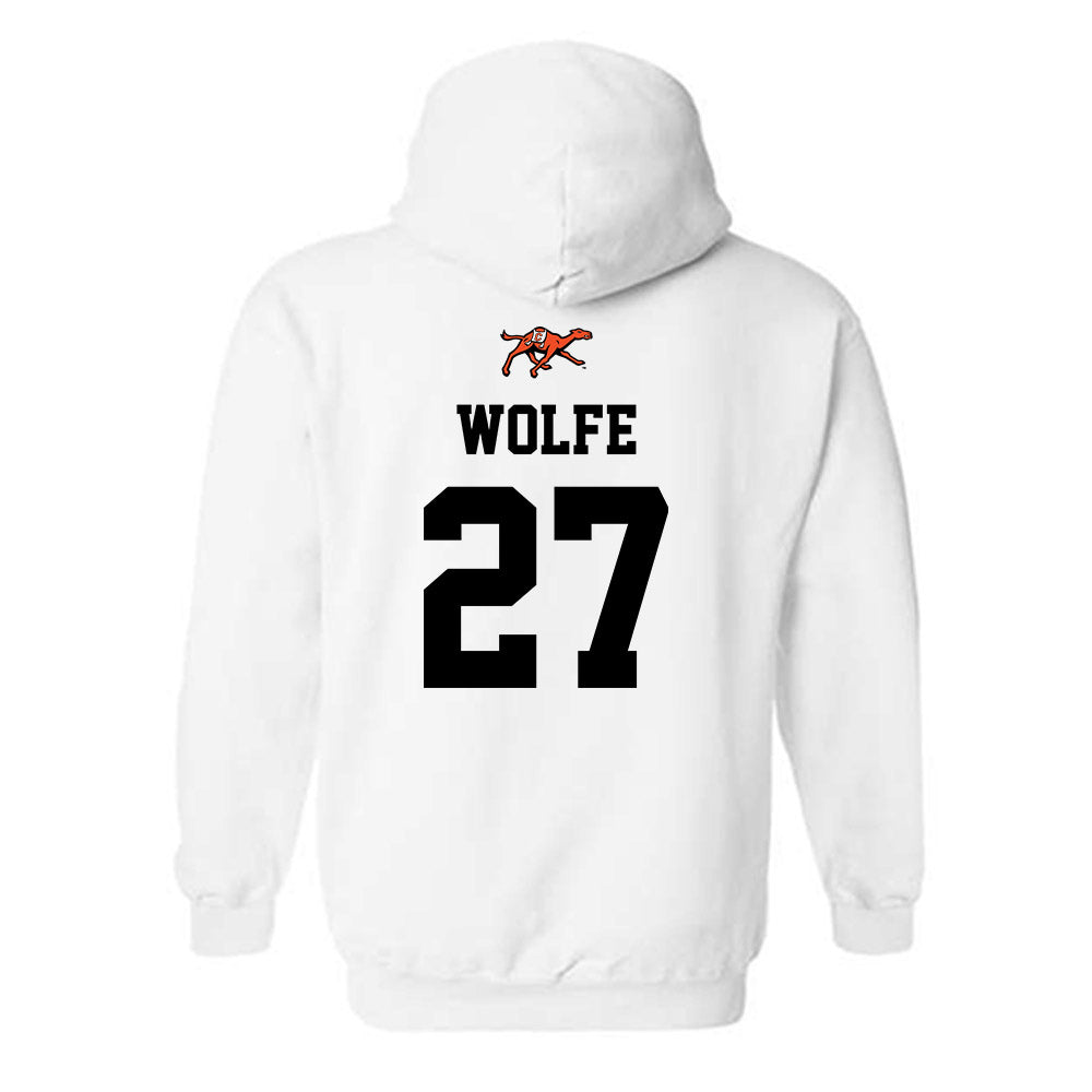 Campbell - NCAA Softball : Kasey Wolfe - Sports Shersey Hooded Sweatshirt-1