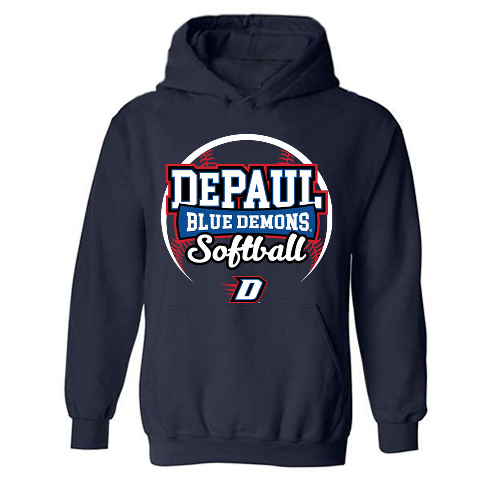 DePaul - NCAA Softball : Kali Blount - Sports Shersey Hooded Sweatshirt-0