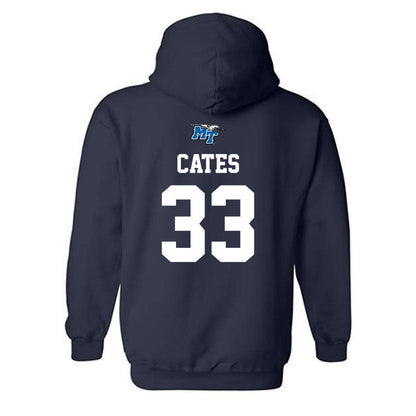 MTSU - NCAA Baseball : Cole Cates - Sports Shersey Hooded Sweatshirt-1