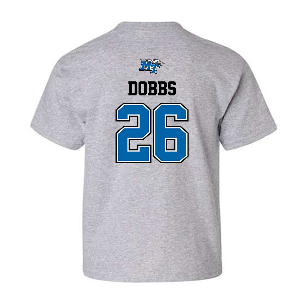 MTSU - NCAA Baseball : Mason Dobbs - Sports Shersey Youth T-Shirt-1