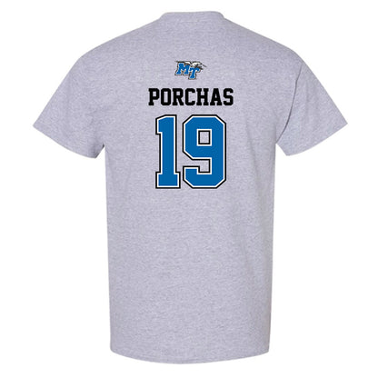 MTSU - NCAA Baseball : Matthew Porchas - Sports Shersey T-Shirt-1