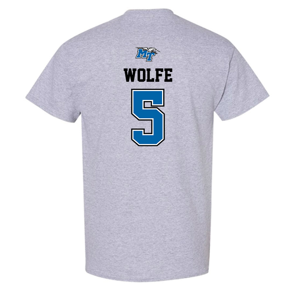 MTSU - NCAA Baseball : Matt Wolfe - Sports Shersey T-Shirt-1