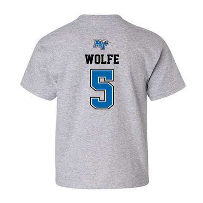 MTSU - NCAA Baseball : Matt Wolfe - Sports Shersey Youth T-Shirt-1