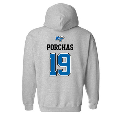 MTSU - NCAA Baseball : Matthew Porchas - Sports Shersey Hooded Sweatshirt-1