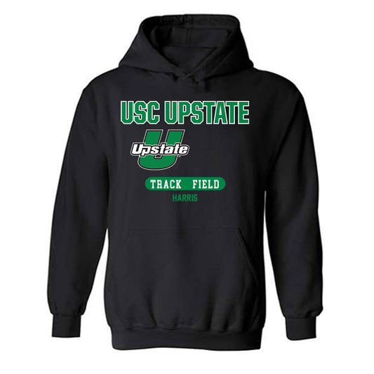USC Upstate - NCAA Men's Track & Field : Jeremiah Harris - Classic Fashion Shersey Hooded Sweatshirt-0