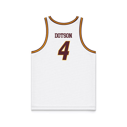 Loyola - NCAA Men's Basketball : Kayde Dotson - Sister Jean 2025 White Basketball Jersey-1
