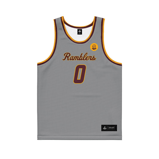 Loyola - NCAA Men's Basketball : Deywilk Tavarez - Sister Jean 2025 Grey Basketball Jersey-0