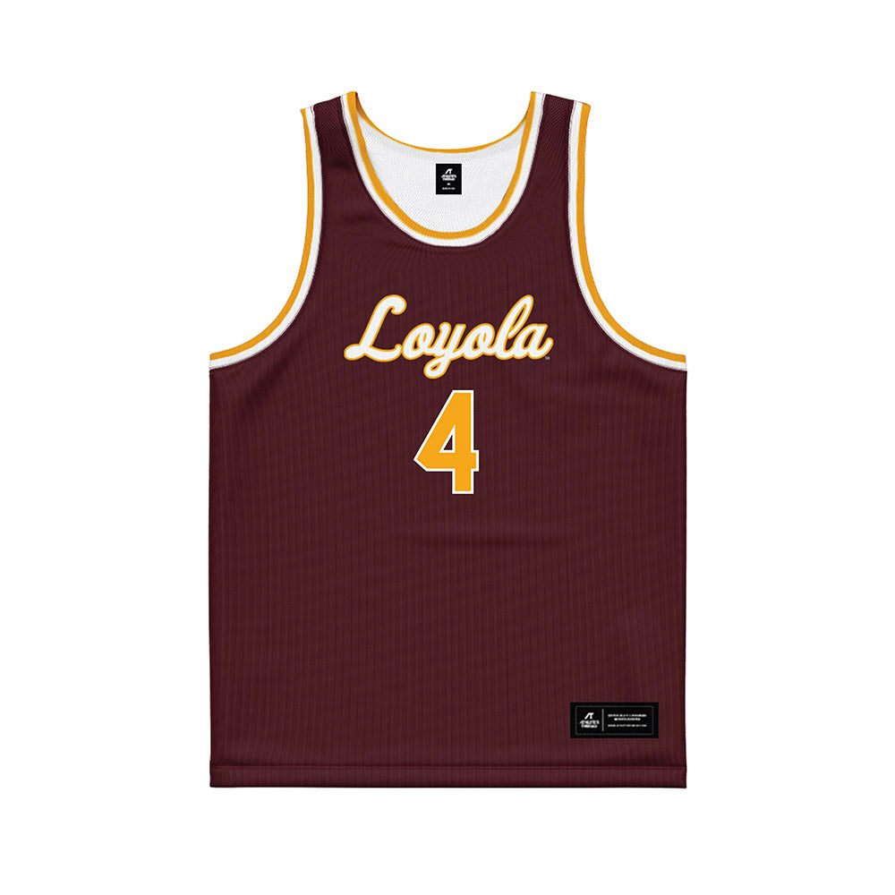  - NCAA Women's Basketball : Audrey Deptula - Maroon Basketball Jersey-0