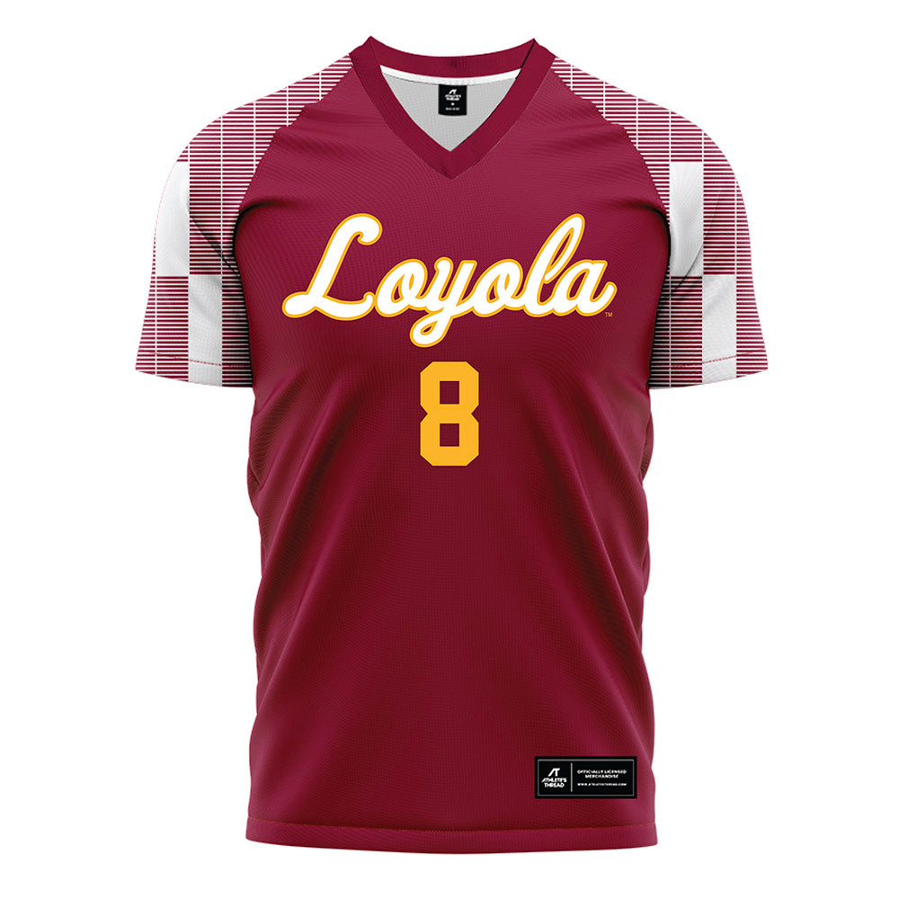 Loyola - NCAA Men's Soccer : Seth Stewart - Maroon Soccer Jersey-0