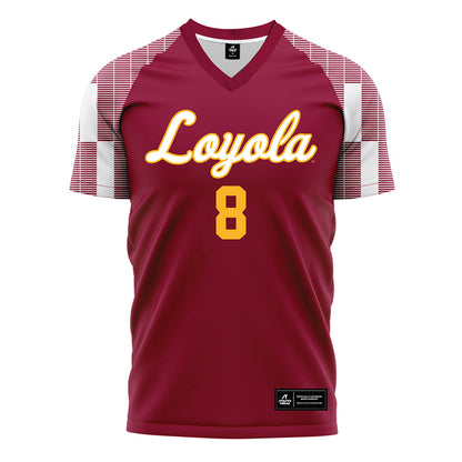 Loyola - NCAA Men's Soccer : Seth Stewart - Maroon Soccer Jersey-0