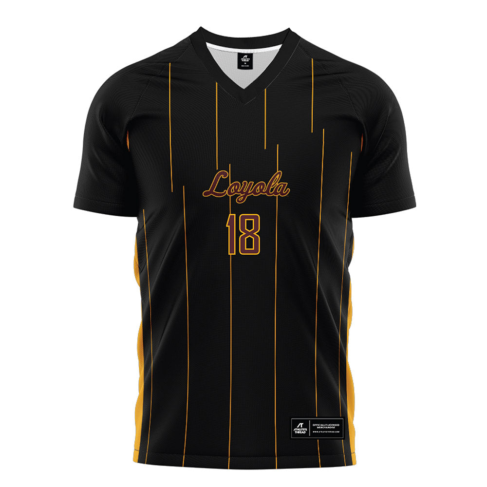 Loyola - NCAA Men's Soccer : Chase Herbel - Black Soccer Jersey-0