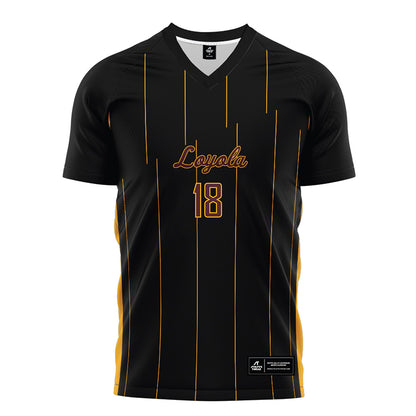 Loyola - NCAA Men's Soccer : Chase Herbel - Black Soccer Jersey-0